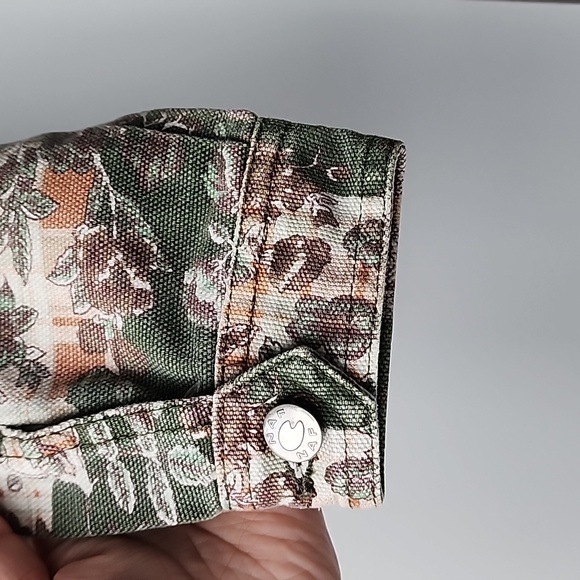 Vintage Naf Naf Floral Cottagecore Printed Cotton Denim Jacket - Picture 4 of 8